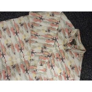 Ariat Shirt Mens XXL‎ Beige August Classic Button Down AOP Cowboy Ranch Western